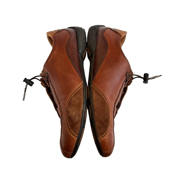 Paul Green München Brown Leather Adjustable Bungee Sneakers Size US 9 / UK 6.5 - Picture 6 of 10